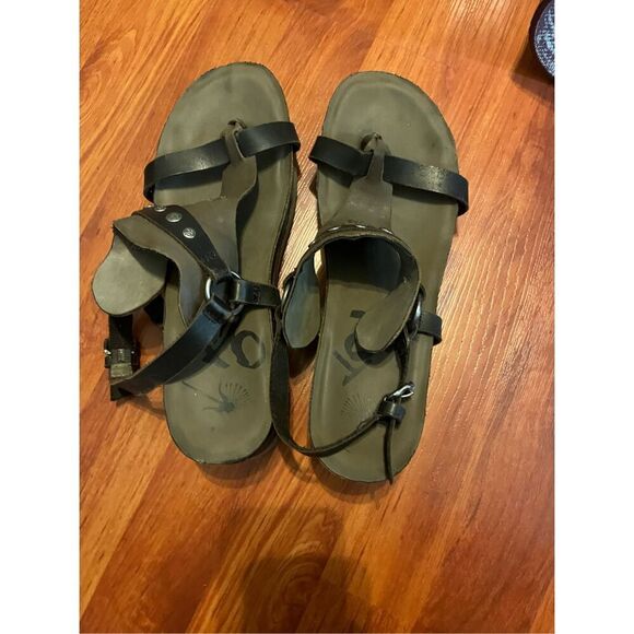 OTBT Maverick Platform Leather T strap Thong Slingback size 9. - Picture 6 of 15